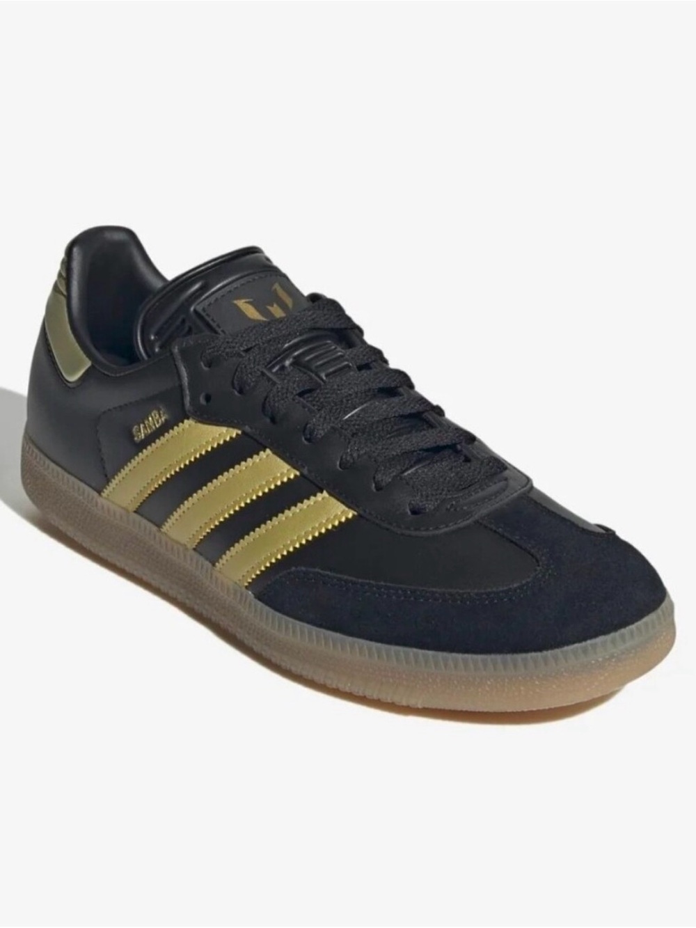 NWT ADIDAS MESSI SAMBA | UNISEX | BLACK GOLD *RARE*